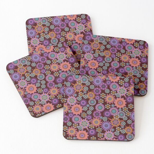 Item preview, Donkey Floral Violet Coral designed and sold by throughtheloops.