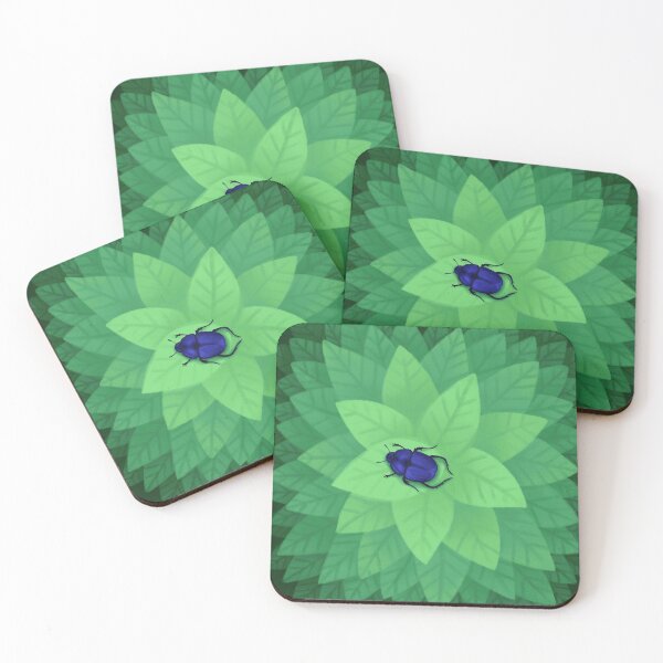 Item preview, Beetle on leaves designed and sold by Jabalou.