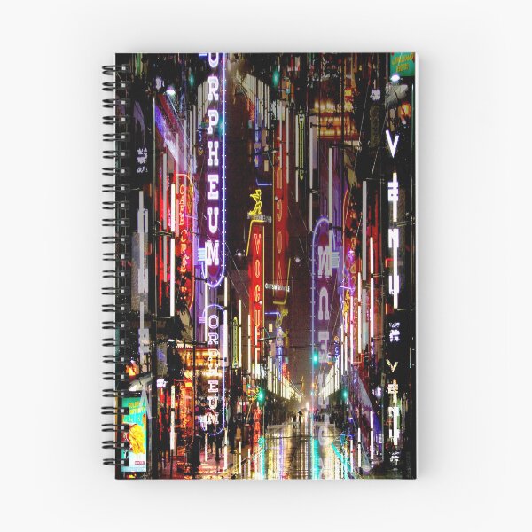 Item preview, City Lights. Colourful neon reflections at night. designed and sold by melbeasleyarts.