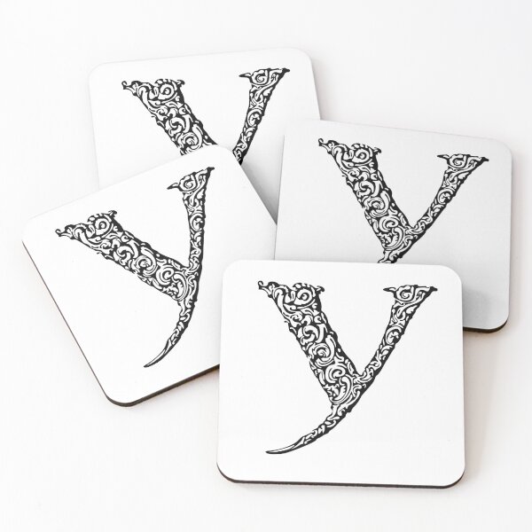 Item preview, Black Monogram - Letter "Y" designed and sold by RoamingRabbit.