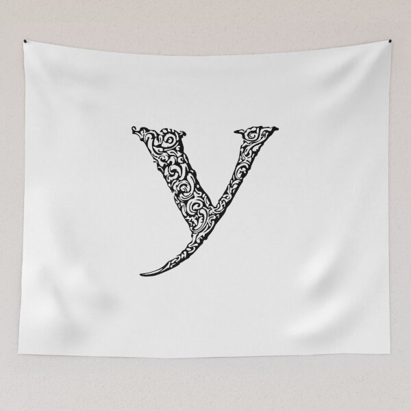 Item preview, Black Monogram - Letter "Y" designed and sold by RoamingRabbit.