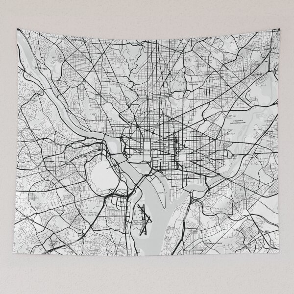 Item preview, Washington, D.C., USA Map (Theme 1) designed and sold by Mapnify.