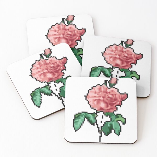 Item preview, Pixel Pink Rose Print designed and sold by JoyforU.