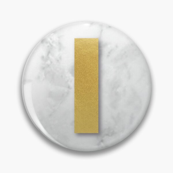Item preview, Letter I Monogram, White Marble & Gold Letter designed and sold by Sketchbysim.