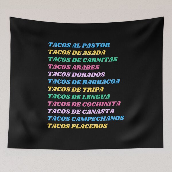 Item preview, Many different kind of tacos colorful designed and sold by luisraultg.