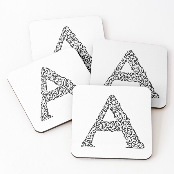 Item preview, Black Monogram - Letter "A" designed and sold by RoamingRabbit.