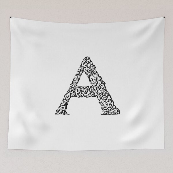 Item preview, Black Monogram - Letter "A" designed and sold by RoamingRabbit.