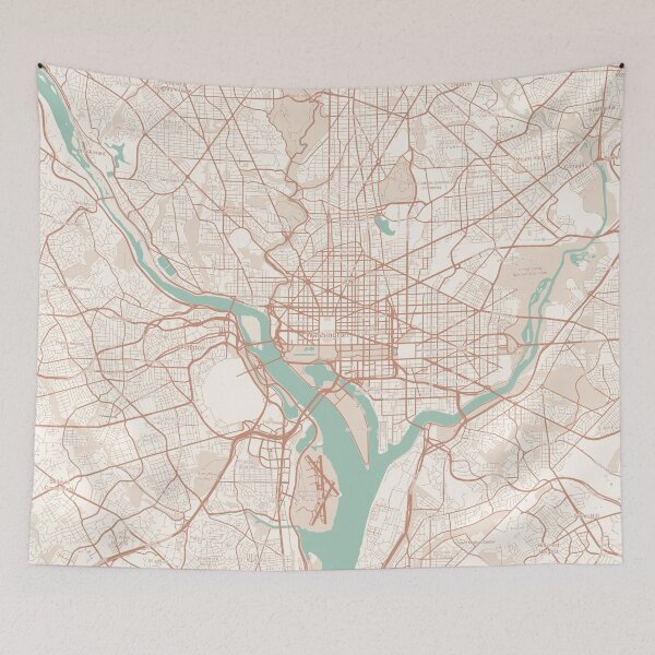 Item preview, Washington, D.C., USA Map (Theme 2) designed and sold by Mapnify.