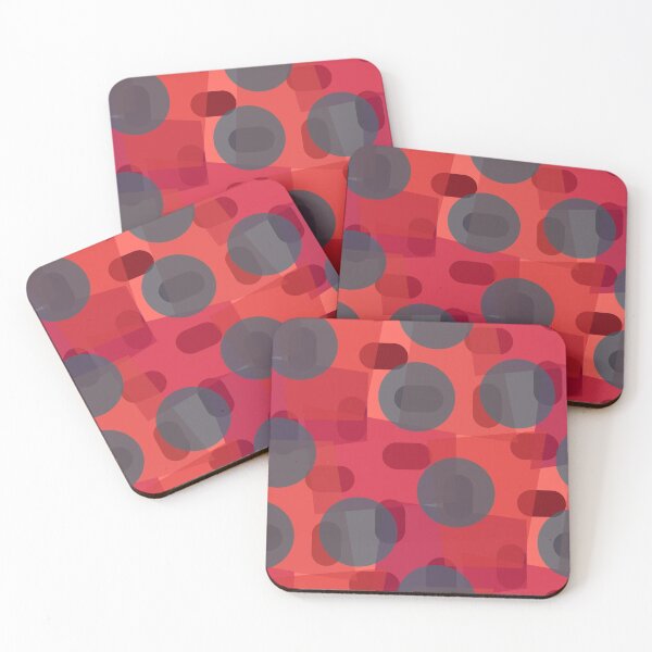 Item preview, Dots and Lozenges Red designed and sold by throughtheloops.