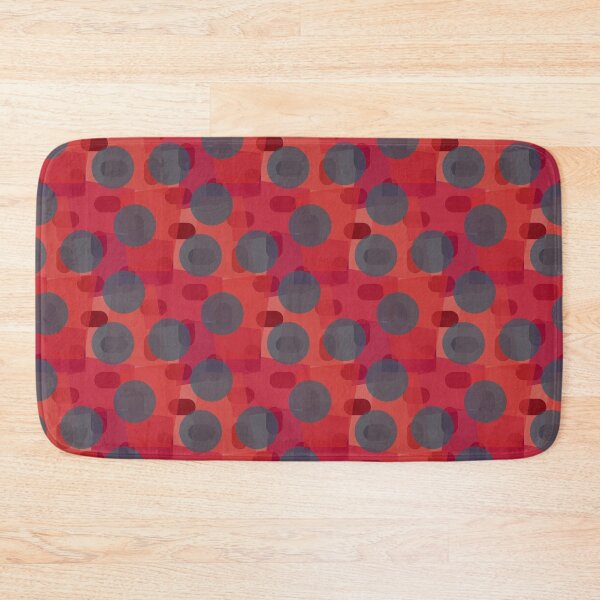 Item preview, Dots and Lozenges Red designed and sold by throughtheloops.
