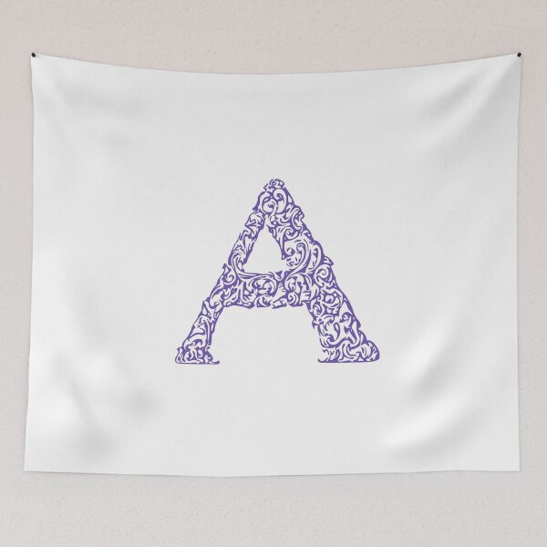 Item preview, Purple Monogram - Letter "A" designed and sold by RoamingRabbit.