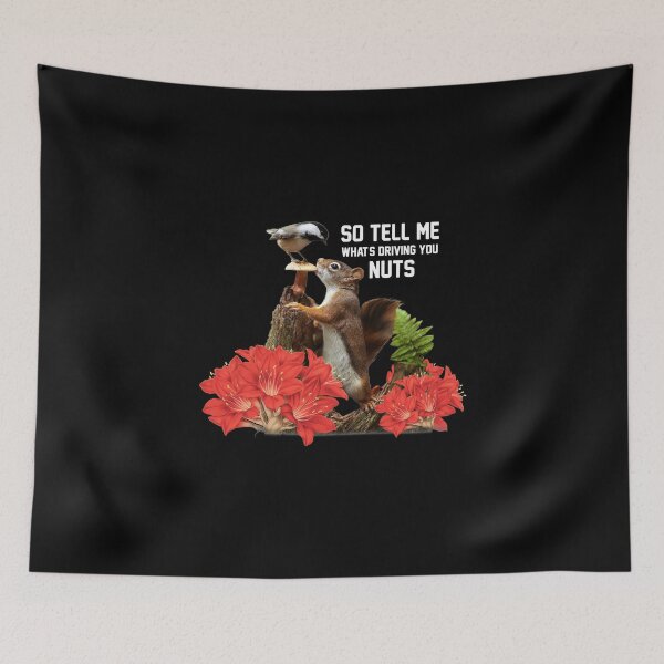 Item preview, Squirrel with a bird, tell me what's driving you nuts! designed and sold by koalas1414.