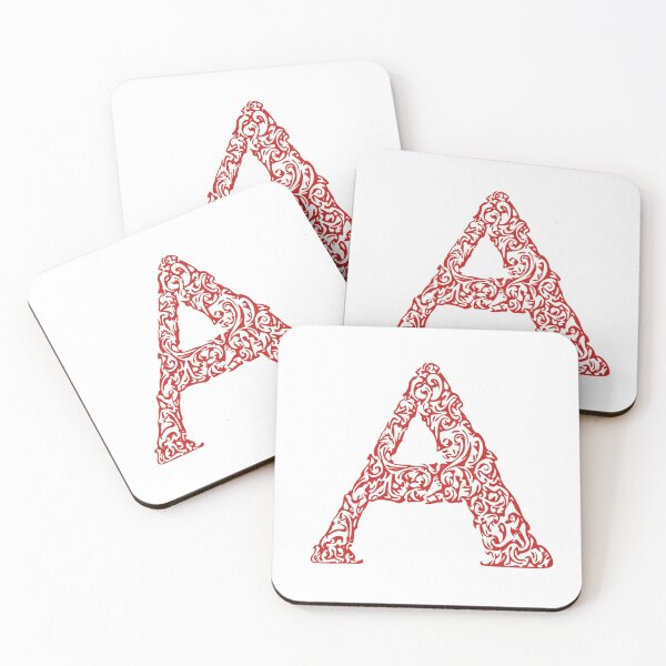 Item preview, Red Monogram - Letter "A" designed and sold by RoamingRabbit.