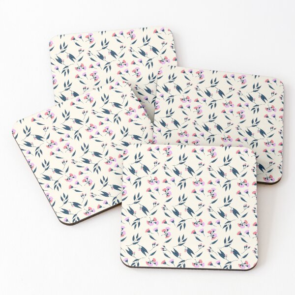Item preview, Pink And Purple Flowers Pattern - off white designed and sold by Sajuade.