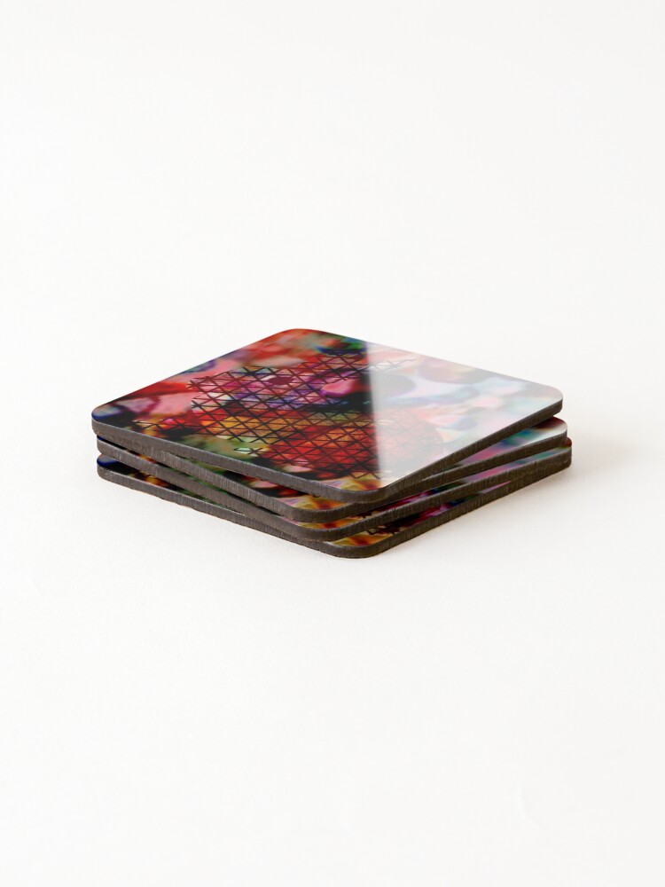 Thumbnail 4 of 5, Coasters (Set of 4), Hallucinating Rabbit  designed and sold by CubismArtist.