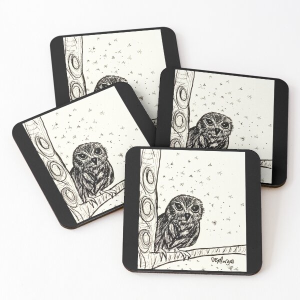 Item preview, Baby Owl Basking in the Night designed and sold by MargoCamille.