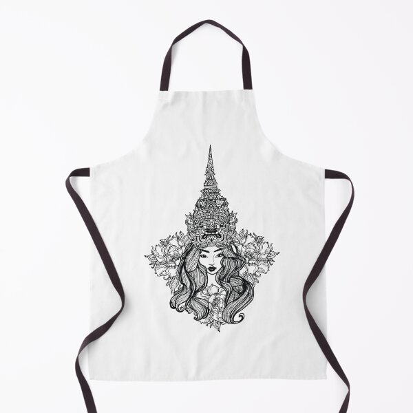 Item preview, Thai Lady with Warrior Guardian drawing Design designed and sold by Wisit Thongngam.