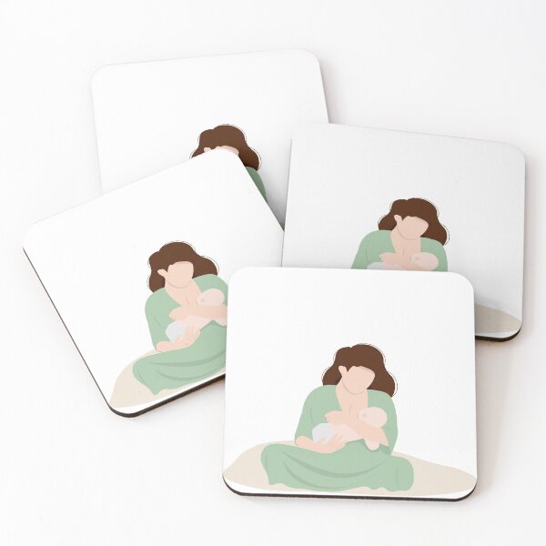 Item preview, Mother feeding a baby. Breastfeeding illustration designed and sold by Eshka.
