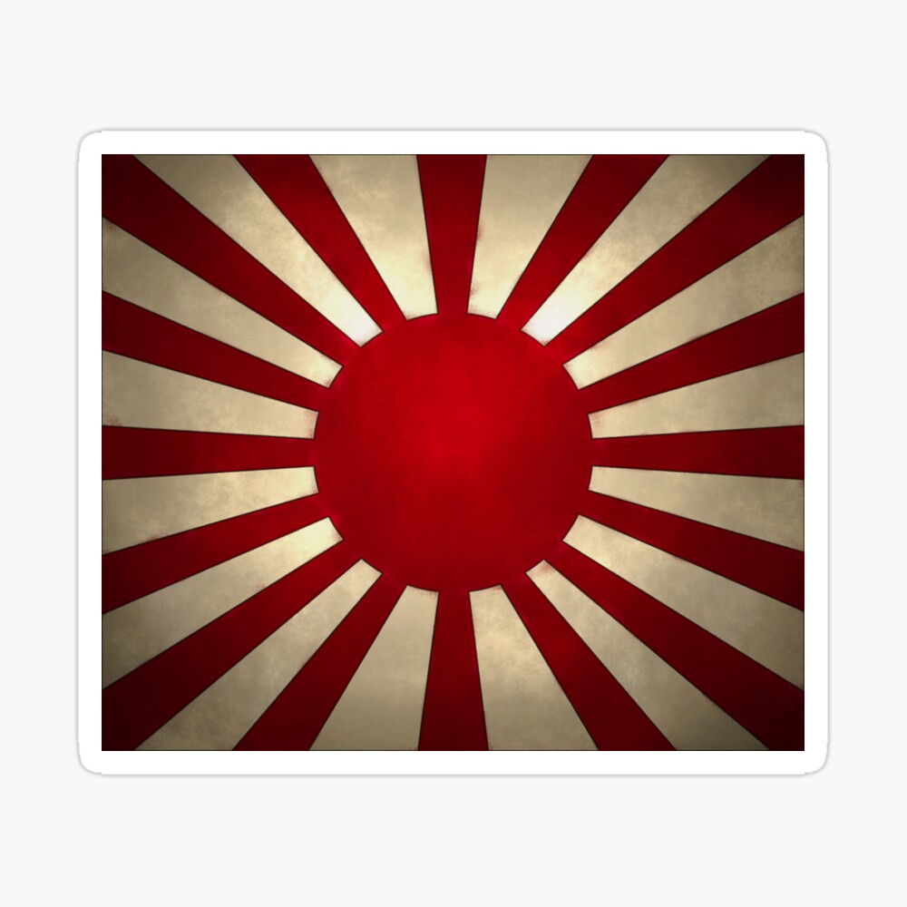 Weathered Imperial Japan Flag Rising Sun Photographic Print By Solarcross Redbubble