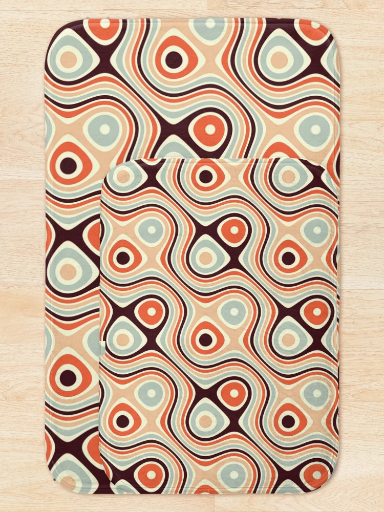 Thumbnail 5 of 6, Bath Mat, Retro Pattern designed and sold by La Chic.