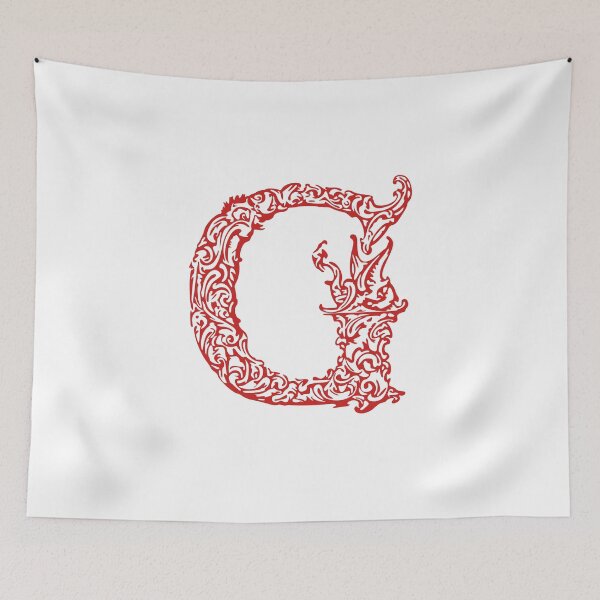 Item preview, Red Monogram - Letter "G" designed and sold by RoamingRabbit.