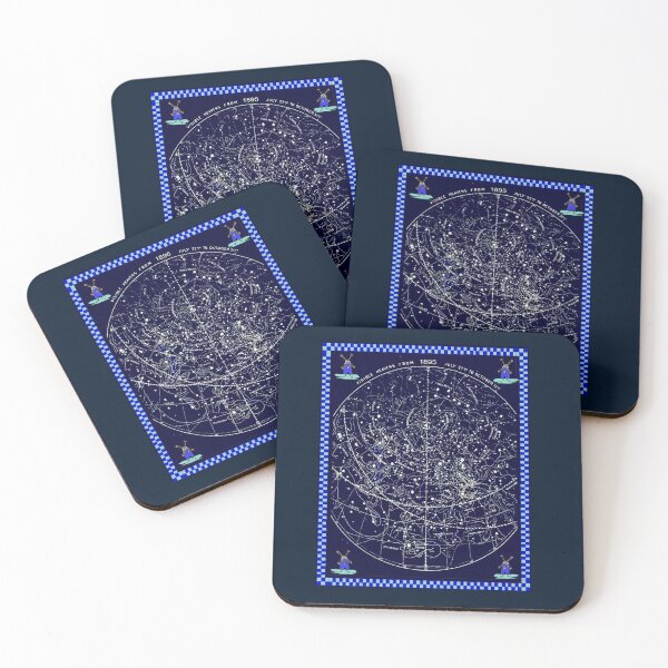 Item preview, AZUL HOLANDÉS DELFT: Vintage 1895 The Heavens Stars Windmill Print designed and sold by posterbobs.