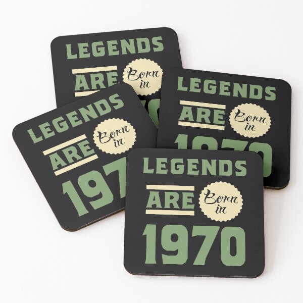 Item preview, legends are born in 1970 birthday gift design designed and sold by rodmendonca.