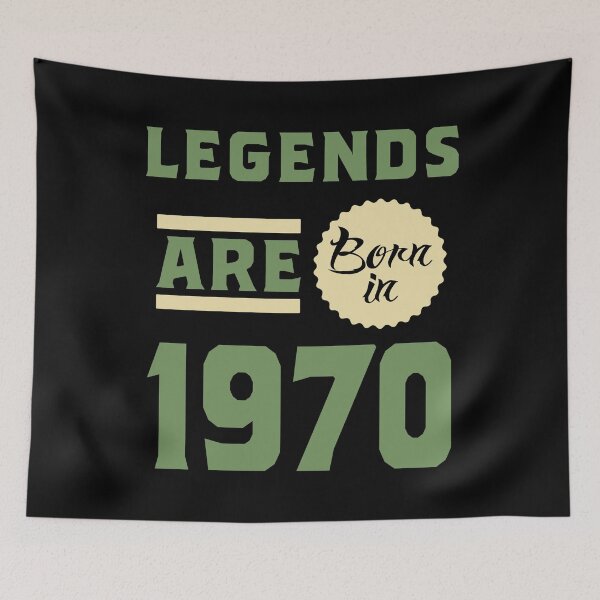 Item preview, legends are born in 1970 birthday gift design designed and sold by rodmendonca.