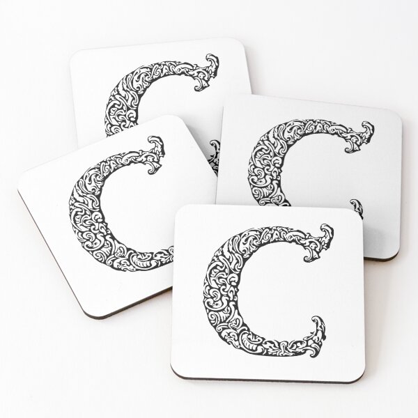 Item preview, Black Monogram - Letter "C" designed and sold by RoamingRabbit.