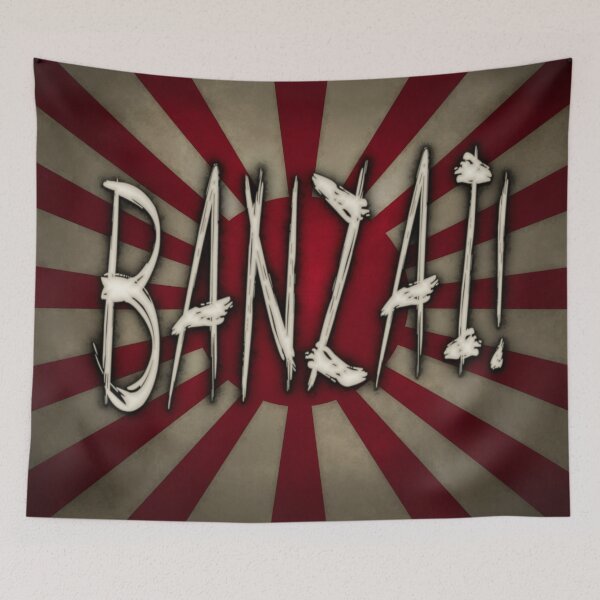 Item preview,  BANZAI! - Weathered Imperial Japan Flag - Rising Sun designed and sold by SolarCross.