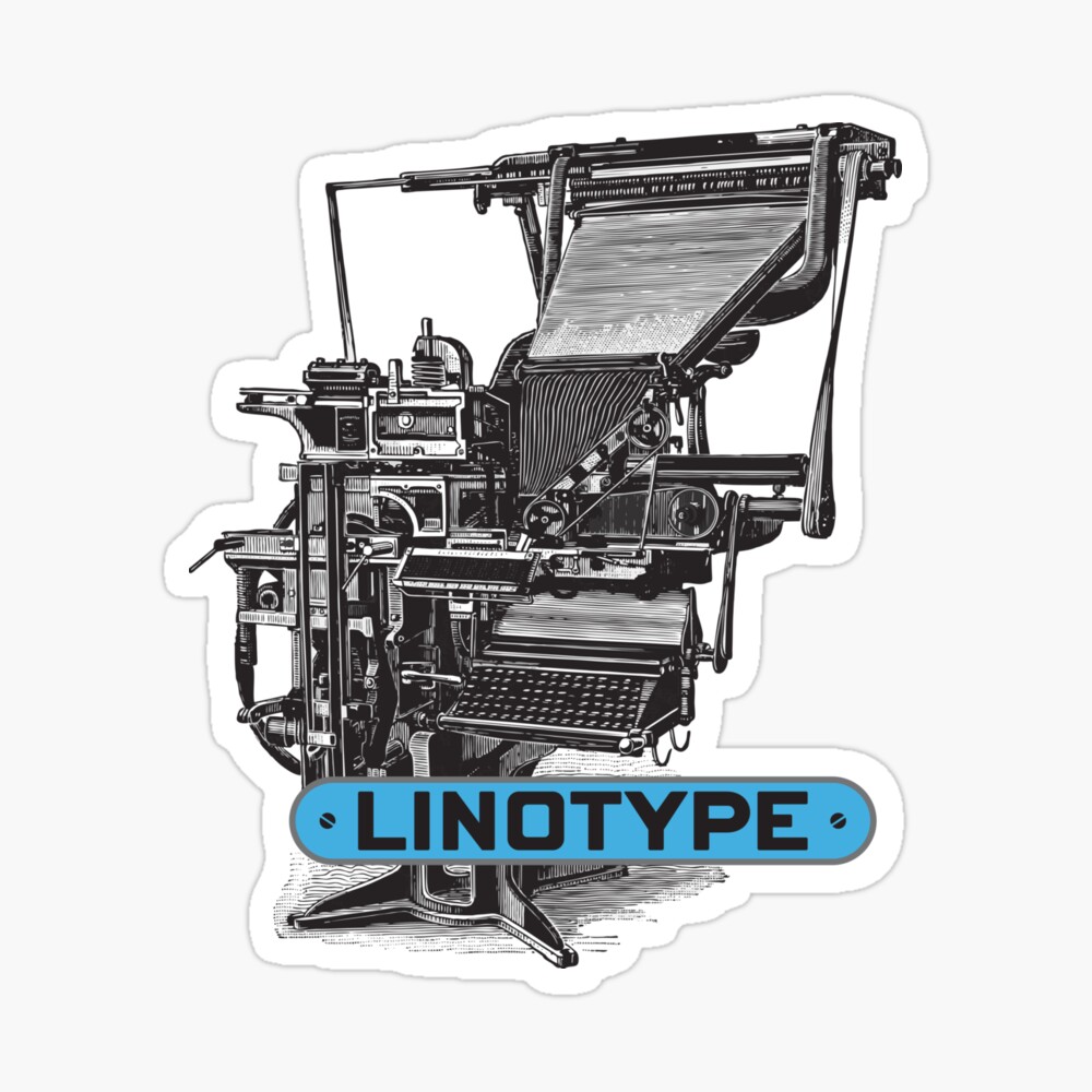 Linotype Letterpress Poster For Sale By Borne Studio Redbubble