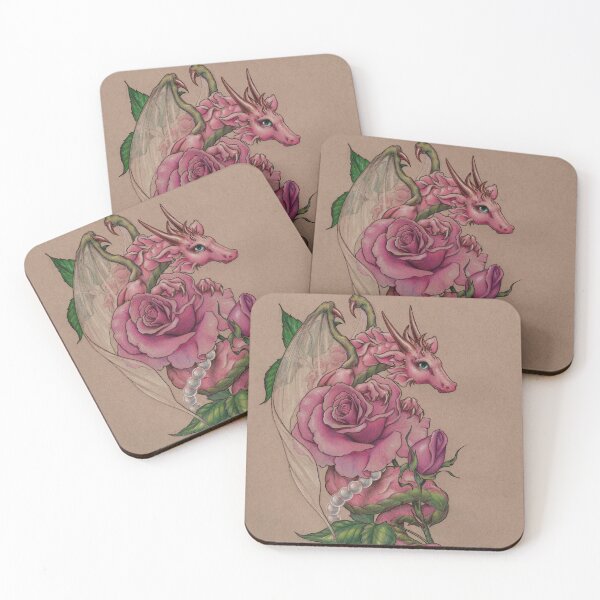 Item preview, Pink Rose Dragon (June) designed and sold by justteejay.