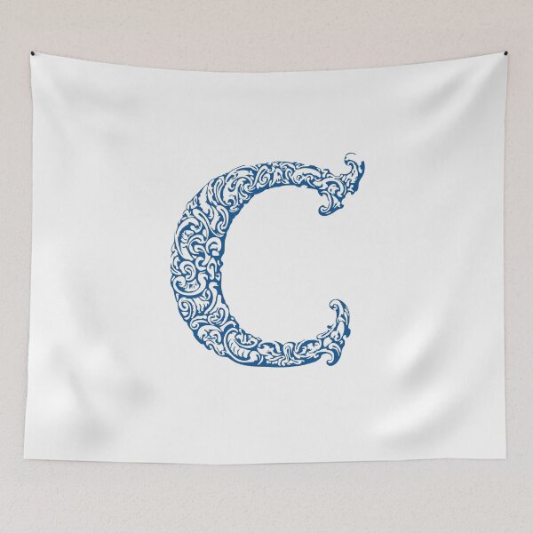 Item preview, Blue Monogram - Letter "C" designed and sold by RoamingRabbit.