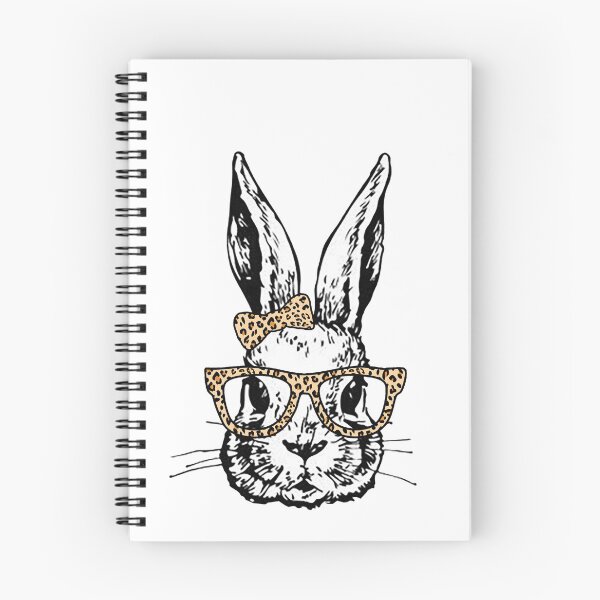 Item preview, Cute Bunny Rabbit with Leopard Print Glasses and Bow  designed and sold by Rabbitti.