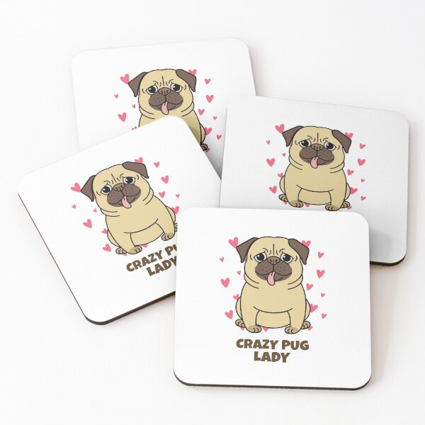 Item preview, Crazy pug lady- Dog mom designed and sold by Vaishnavi Deo.
