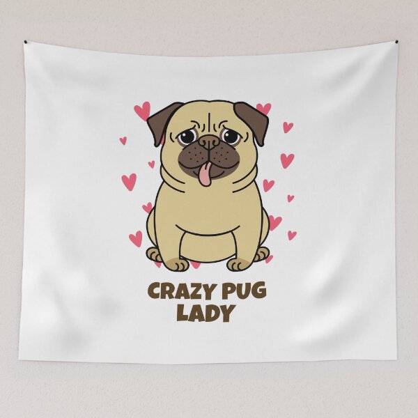 Item preview, Crazy pug lady- Dog mom designed and sold by Vaishnavi Deo.