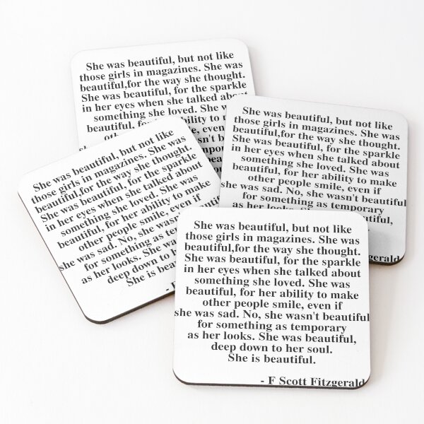 Item preview, She was beautiful F Scott designed and sold by House Sparrow.
