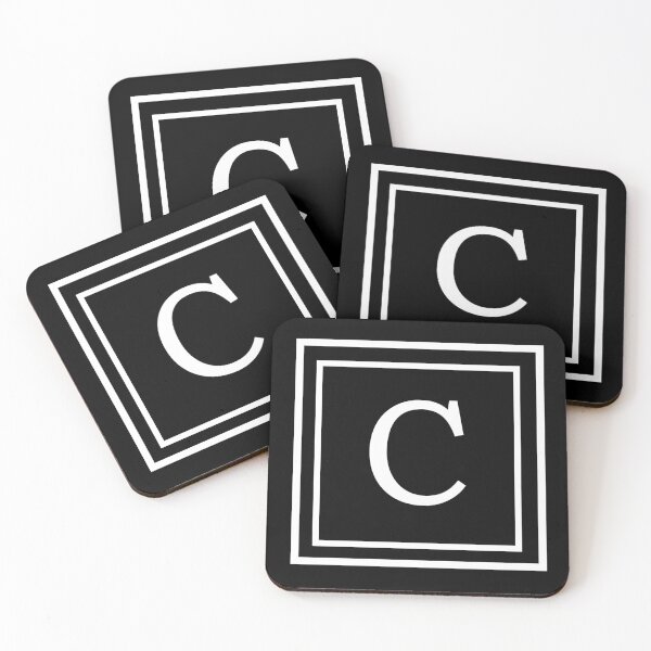 Item preview, Black Pillow and Home Décor Alphabet Monogram Letter C designed and sold by Teez-Me.