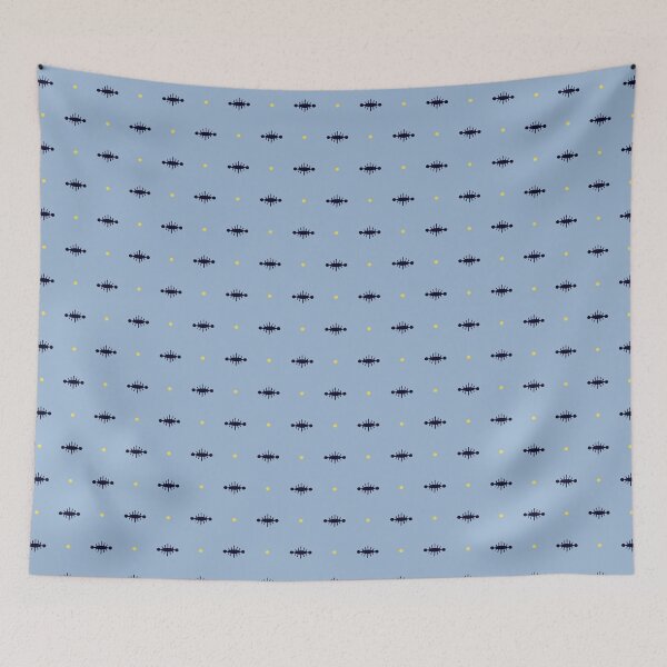 Item preview, Blue Folk Eye pattern designed and sold by Ariadne Kritonos.