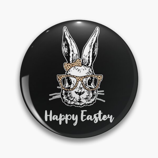 Item preview, Bunny Rabbit with Leopard Print Glasses and Bow Happy Easter designed and sold by Rabbitti.