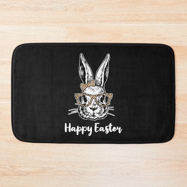 Item preview, Bunny Rabbit with Leopard Print Glasses and Bow Happy Easter designed and sold by Rabbitti.