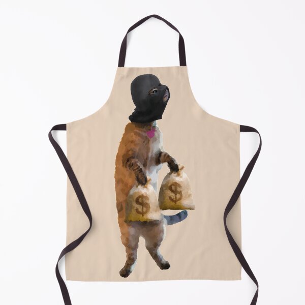 Item preview, Cat stealing money painting designed and sold by unepommedeterre.