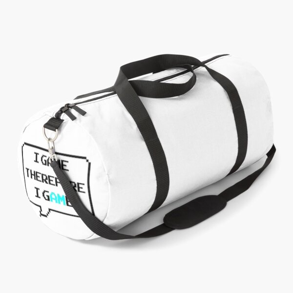 Item preview, I game therefore I am funny I game thefore I GAME pun gamer Classic retro arcade style Black, Bright Blue and White speech bubble (bright white mode) designed and sold by Deegital18.