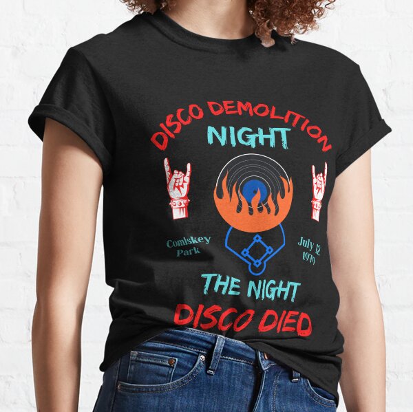 Disco Demolition T-Shirt Ringer Cream/Navy