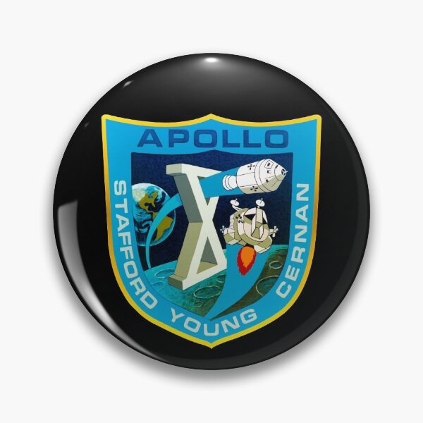 Artikelvorschau, Apollo 10 Launch Patch Insignia Vintage Retro Emblem der NASA im Retro-Stil entworfen und verkauft von kawrdesigns.