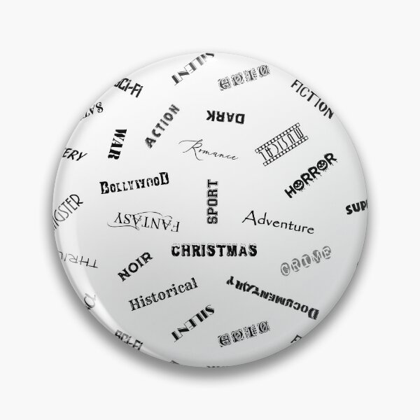 Item preview, MOVIE GENRES - STICKER PACK black pattern designed and sold by KoolDsigns-FLIX.