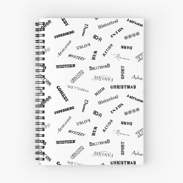 Item preview, MOVIE GENRES - STICKER PACK black pattern designed and sold by KoolDsigns-FLIX.