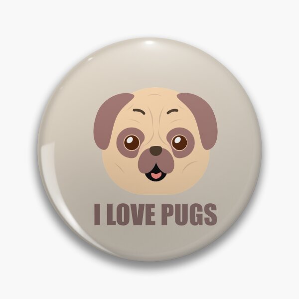 Item preview, I love pugs, Gift For Pug dog Lover designed and sold by Minimalist Quotes and Sayings.
