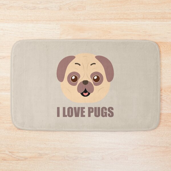 Item preview, I love pugs, Gift For Pug dog Lover designed and sold by Minimalist Quotes and Sayings.