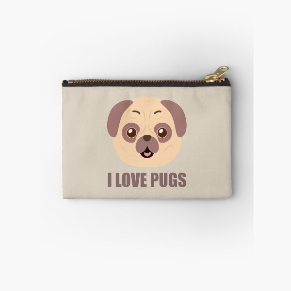 Item preview, I love pugs, Gift For Pug dog Lover designed and sold by Minimalist Quotes and Sayings.